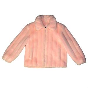 Fabulous furs faux mink pink coat